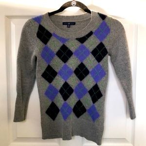 Gap xs argyle 3/4 length sleeve sweater.
